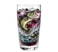 Verres à vin - Verres transparents sans pied avec imprimé poisson pour | Verrerie à imprimé animal pour bar, décoration d'intérieur, cuisine, dîner, fête, lait formel, boisson, banquet