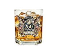 Verres À Whiskey Américains 250E Anniversaire - Old Fashioned Commémoratif Historique 1776-2006 | Fête Des Pères Bouteille De Whiskey 250E | Pour Hommes Grands-Pères Fils Adultes Amoureux Familles Ami