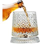 Verres à whisky | Base rotative à 360 degrés pour verrerie transparente, verres à cocktail Old Fashioned | Cadeau d' père pour les fêtes, Noël, anniversaire et vacances