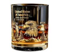 Verres à whisky Old Fashioned,Le Verre de Vin Commémoratif du deux cent cinquantième Thème | trois cents millilitres Verres à Whisky Rocks - pour une collection, célébration, bars, pubs et fête à domi