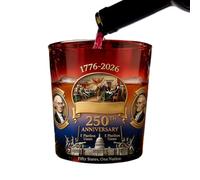 Verres à whisky patriotiques - Tasses vintage cristallines de 150 ml, ustensiles de bar de conception historique de longue durée, verres à cocktail au bourbon | Coffret cadeau de décoration de bar à d