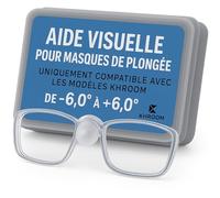 Verres correcteurs pour Masque de plongée jusqu'à 8 dioptries | Khroom | Pour myopes et hypermétropes | Conçu pour les masques Khroom | Montage par ventouse sans outil | Choix par œil