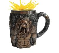 Verres de bar amusants en résine Raging Ape de 400 ml - Tasses à café cool pour hommes | Tasse à café en acier inoxydable, pour pique-nique par temps froid, pêche, eau en plein air, feu de camp, thé,