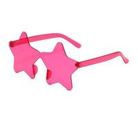Verres De FêTe Lot de 18 lunettes de soleil colorées sans monture, style étoile, transparentes, couleur bonbon, accessoires photo for hommes et femmes, for fête d'anniversaire Pour FêTe(Rose red)