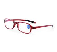 Verres de Lecture Anti-Bleu Lunes UV Protection des Verres Anti-Fatigue for la Lecture (Color : Red, Size : 1.0 Diopter)