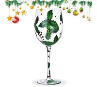 Verres de Noël, verres à vin de Noël - Père Noël, aiguilles de sapin de Noël, verres de Noël drôles pour Noël, Sil