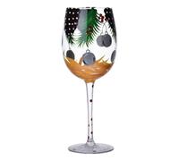 Verres de Noël, verres à vin de vacances,Tasse en verre classique avec tige, motif père noël, arbre de noël, aiguilles de pin | Décoration de centre de Table amusante, verrerie de peinte à la mai