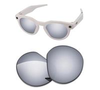 Verres de rechange de 1,6 mm compatibles avec les lunettes intelligentes Oakley Meta HSTN OW8002 51 mm, anti-rayures et résistantes aux chocs, Miroir argenté foncé, Taille unique