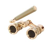 Verres d'opéra 3 x 25 - Lunettes de théâtre avec poignées réglables pour concert, performance, théâtre, jumelles pour femme et fille - Cadeau (or (couleur))