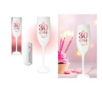 VERRES EN ASSORTIMENT Flûte Anniversaire 30 ans aux reflets cuivrés sobre et élégant STC