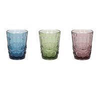 Verres en assortiment - melange de verres Tognana - MA585B3M092 - Madame Lot de 3 verres 230 cc en verre, multicolore