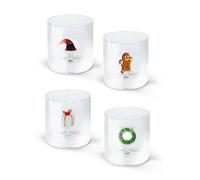 Verres En Assortiment Wd Lifestyle Vec Décoration De Noël Set De 4 Mixte