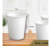 Verres En Papier Jetables Blancs Pour Cappuccino À Emporter Tea Tisane Drink Bar
