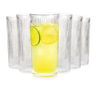 Verres en Verre - Cannelé - Lot de 6 - 320 ml - Transparent