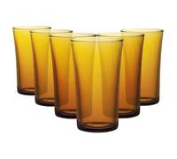 Verres Highball - Duralex - 6x Ambre - 280ml - Verre Trempé - Compatible Lave-Vaisselle