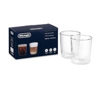 De'Longhi DLSC318 Lot de verres thermiques en verre à double paroi résistant en borosilicate, confortable à tenir, sans condensation, lavable au lave-vaisselle, capacité 400 ml,