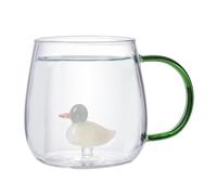 Verres mignons de dessin animé résistant à la chaleur 380 ml | Gobelets portables en verre avec imprimé dessin animé, parfaits pour la maison, le bureau, les bars, les cafés