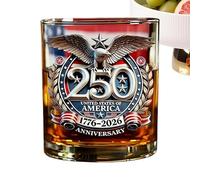 Verres Ours - 250e Décoration De Table Patriotique Américaine - 1776-2026 Verre à Whisky Gobelet,Pour Cocktail Bourbon, Liqueur, Alcool Et Boissons Maison Bureau Bar Restaurant