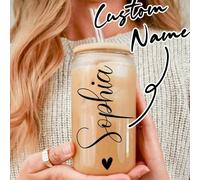 Verres personnalisés Verres de demoiselle d'honneur Tasse à café glacé Cadeaux personnalisés Cadeaux de boîte de proposition Cadeau d'anniversaire Cadeau de mariée Facile à nettoyer, exquis, de haute 