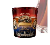 Verres Pour Spiritueux | Verre Patriotique de capacité 15cl,Verres Tumbler pour Alcool Fort,pour Hommes, Femmes, Famille, Amateurs de Bourbon, Cocktails, Anniversaires, Bar à Domicile, Boutique