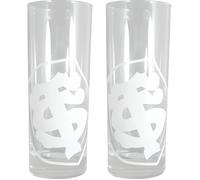 Verres - Stade Toulousain - Set de 2 - Verre plat - Blanc - Compatible lave-vaisselle