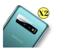 Verres Trempé Protection Caméra pour Samsung Galaxy S10 - PHONILLICO - Lot de 2 - Transparent avec Bord Noir