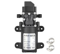 VerRich Pompe à eau 24 V haute pression auto-amorçante avec 2 colliers de serrage réglables pour camping-car, caravane