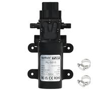 VerRich Pompe à eau CC 12 V 100 PSI 7 bars Pompe à membrane avec interrupteur de pression 4 L/min 1 GPM Connecteur 3/8" 10 mm avec 2 colliers de serrage réglables pour robinets d'eau, camping-car