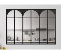Verrière atelier art déco en aluminium thermolaqué 180x130 cm - Noir - ARCADEA