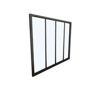 Verrière atelier en aluminium thermolaqué - 120x105 cm - Noir - BAYVIEW
