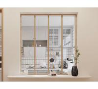 Verrière atelier en aluminium thermolaqué - 120x130 cm - Naturel clair - BAYVIEW
