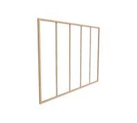 Vente-unique - Verriére Atelier en Aluminium thermolaqué - 150 x 105 cm - Naturel Clair - Bayview