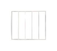 Vente-unique - Verrière Atelier en Aluminium thermolaqué - 150x130 cm - Blanc - Bayview