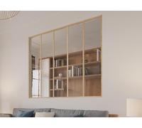 Verrière atelier en aluminium thermolaqué - 150x130 cm - Naturel clair - BAYVIEW
