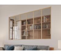 Verrière atelier en aluminium thermolaqué - 180x105 cm - Naturel clair - BAYVIEW