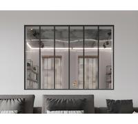 Verrière atelier en aluminium thermolaqué - 180x130 cm - Noir - BAYVIEW