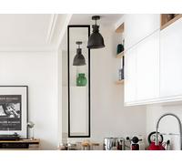 Verrière atelier en aluminium thermolaqué - 30x130 cm - Noir - BAYVIEW