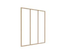 Vente-unique - Verriére Atelier en Aluminium thermolaqué - 90x105 cm - Naturel Clair - Bayview