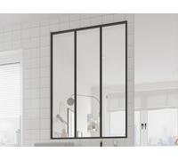 Verrière atelier en aluminium thermolaqué - 90x130 cm - Noir - BAYVIEW
