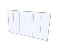 Vente-unique - Verriére Atelier en Aluminium thermolaqué Blanc 180 x 105 cm (L x H) - Bayview