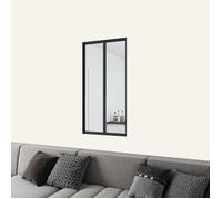 Verrière atelier en aluminium thermolaqué et 4mm verre trempé - L.63 x H.108 cm - Noir - Luminosité Maximale