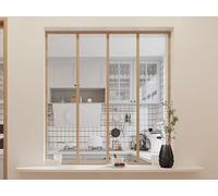Verrière atelier en aluminium thermolaqué naturel clair 120 x 130 cm (L x H) - BAYVIEW