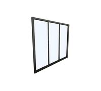 Vente-unique - Verriére Atelier en Aluminium thermolaqué Noir 90 x 130 cm (L x H) - Bayview