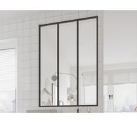 Verrière atelier en aluminium thermolaqué noir 90 x 130 cm (L x H) ? BAYVIEW