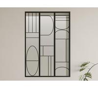 Verrière atelier en aluminium thermolaqué style art déco - 90x130 cm - Noir - COUBARTA