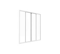 Vente-unique - Verrière coulissante en Aluminium thermolaqué Blanc 120x130 cm - Ravena