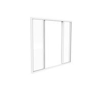 Verrière coulissante en aluminium thermolaqué blanc 120x105 cm - RAVENA