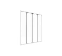 Verrière coulissante en aluminium thermolaqué blanc 120x130 cm - RAVENA