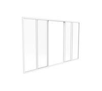 Verrière coulissante en aluminium thermolaqué blanc 180x105 cm - RAVENA