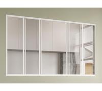 Verrière coulissante en aluminium thermolaqué blanc 180x105 cm - RAVENA